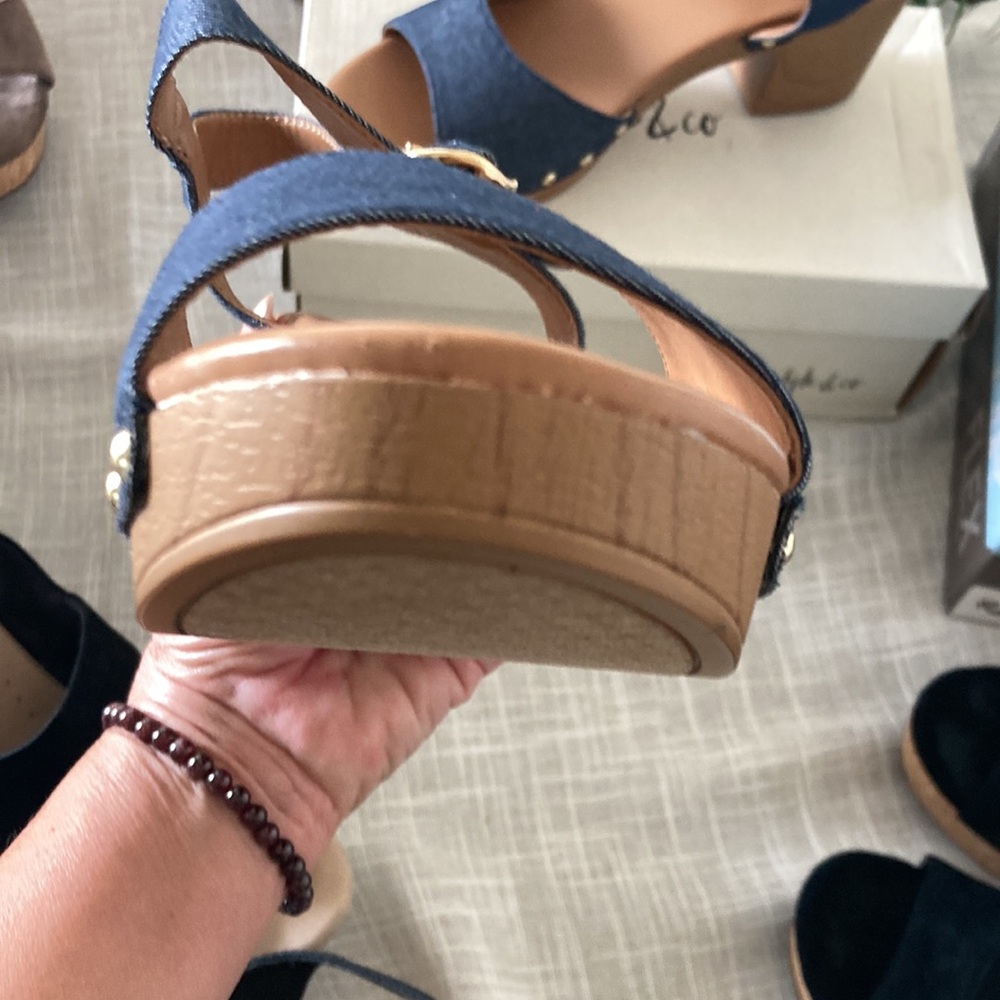 Platform heels NWT denim 10 - Picture 8 of 10